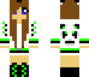 lime green panda girl plus