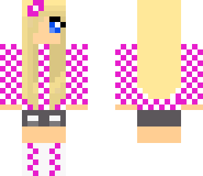 purple checker girl