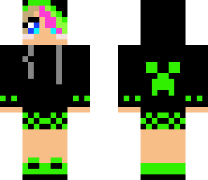 girl with creeper hoodie