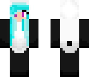 panda blue hair