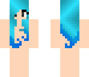 blue haired girl base