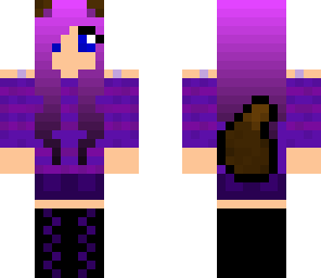 purple wolf girl