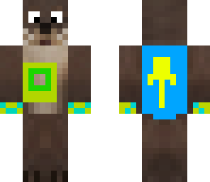 otter with cape and gloves