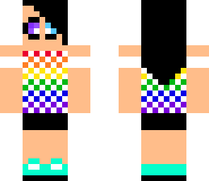 rainbow shirt girl