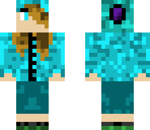 hooded girl blue