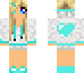 blue hearted hoodie girl