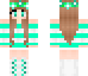 mint green girl