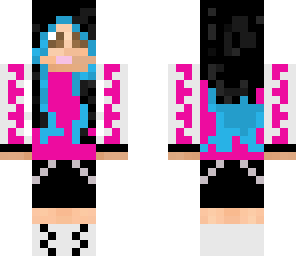blue dyed girl