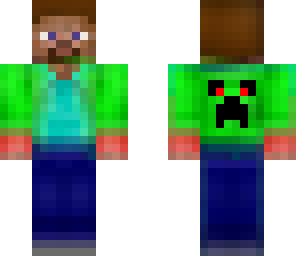 hd steve with a creeper jacket