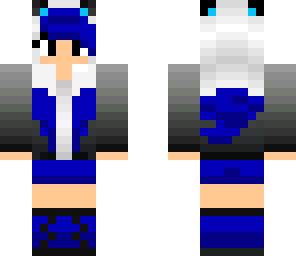 edited blue cat girl