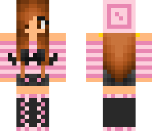 pink mustache girl