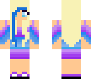purple and blue girl