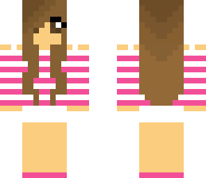 pink stripes girl