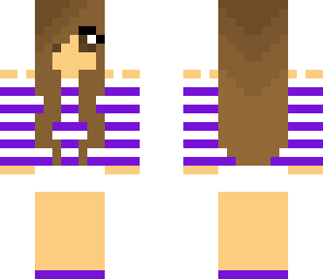 purple stripes girl
