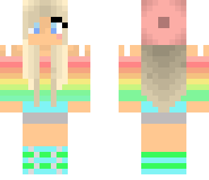 rainbow beanie girl