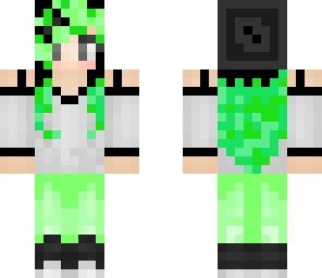 green and black girl