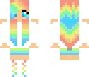 girl with rainbow hair