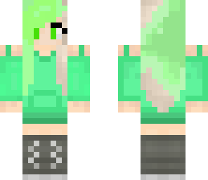 pastel green girl