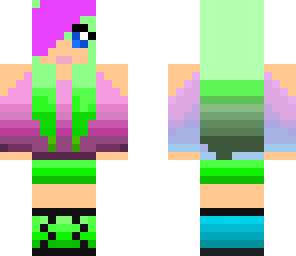 pink and green fade