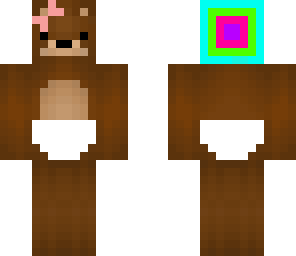 girlbear with beanie and diper