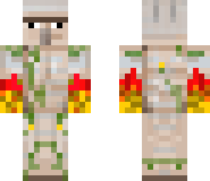 iron golem with burning fists