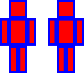 red and blue guy