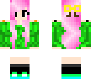 girl with creeper green shirt