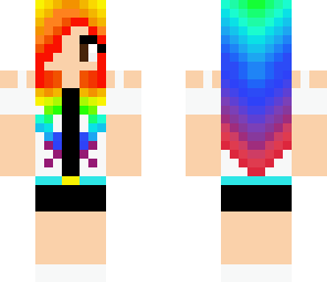 pretty rainbow haired girl