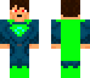 green superman using lasers