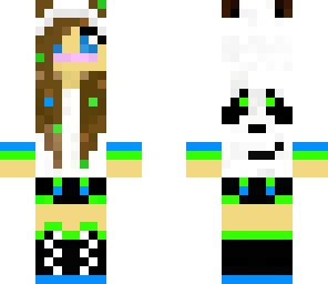 cute lime and blue panda girl fix
