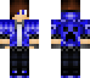 blue guy w creeper on the bag