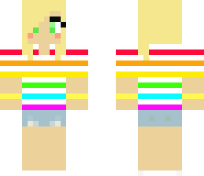 rainbow girl with short hair