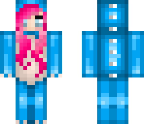 blue dino girl