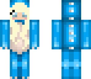 blue dino girl