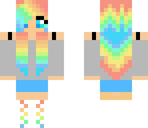 updated rainbow hair girl