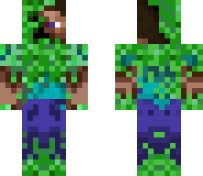 creeper infecting steve