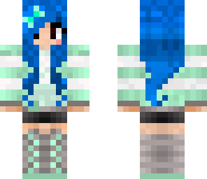 super cute blue hair girl 2