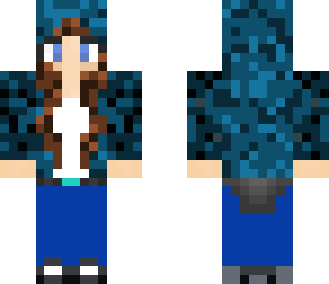 blue hoodie girl