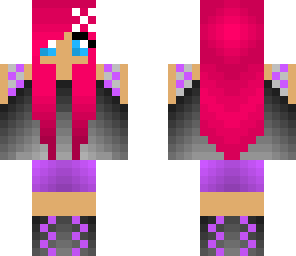 cute pink hair girl
