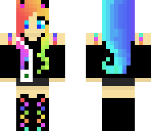 multicolor girl with headphones and ipod