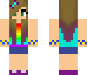 rainbow shirt girl