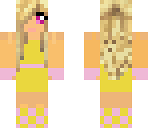 yellow and pink princess