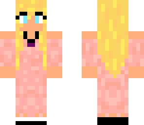 blonde girl in pink dress