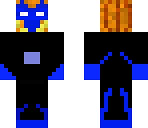 black  blue iron man