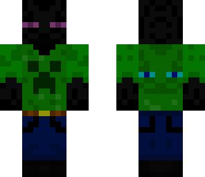 enderman with creeper t-shirt
