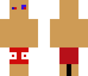 red swim suite