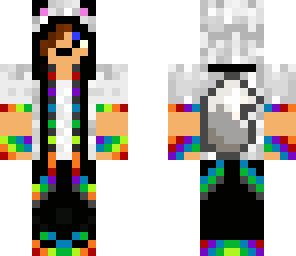 hooded rainbow wolfboy