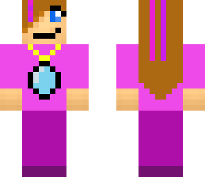 pink outfitted girl with hairstreamers