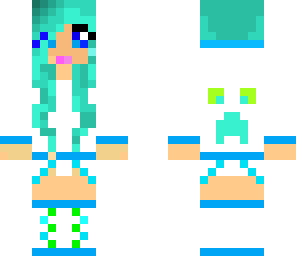 a beautiful minecraft girl