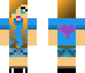 casual blue girl
